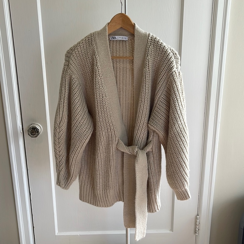 Knit cardigan sweater